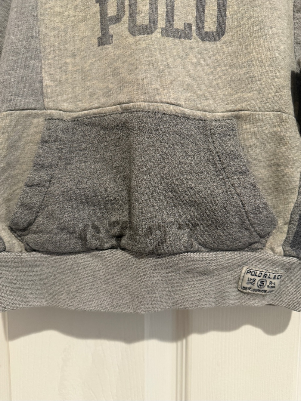 Polo Ralph Lauren Boys 2T Gray Patchwork Graphic Crewneck Sweatshirt - Picture 5 of 10